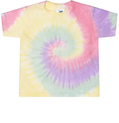 Tie-Dye CD1160 Toddler T-Shirt in Zen rainbow front view