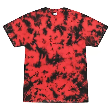 Tie-Dye 1390 Crystal Wash T-Shirt in Crystal red/ blk front view