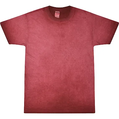Tie-Dye CD1310 Adult Oil Wash T-Shirt OIL RED front view