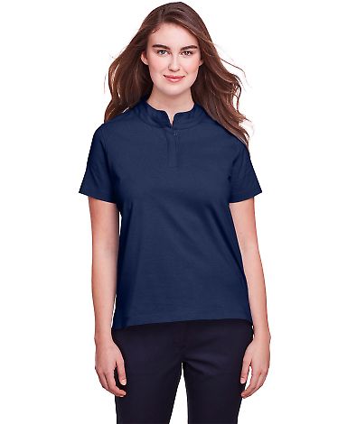 UltraClub UC105W Ladies' Lakeshore Stretch Cotton  in Navy front view