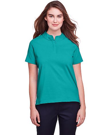 UltraClub UC105W Ladies' Lakeshore Stretch Cotton  in Jade front view
