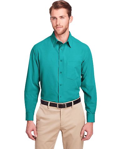 UltraClub UC500 Men's Bradley Performance Woven Sh in Jade front view