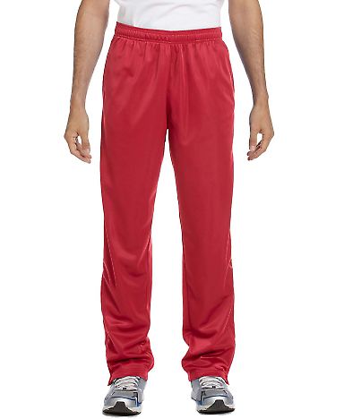 Harriton M391 Men's Tricot Track Pants RED front view