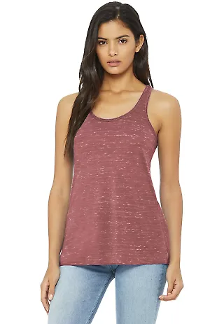 BELLA 8800 Womens Racerback Tank Top in Mauve marble front view