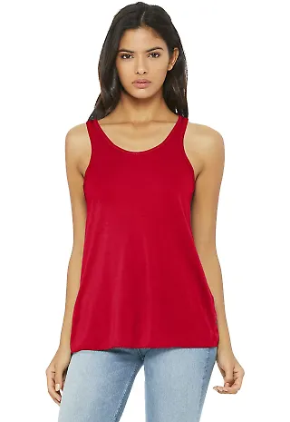 BELLA 8800 Womens Racerback Tank Top in Red front view