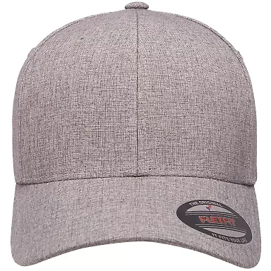 Yupoong-Flex Fit 6350 Heatherlight Mélange Cap in Grey front view