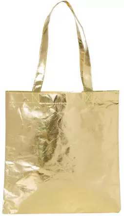 Liberty Bags FT003M Metallic Tote GOLD front view