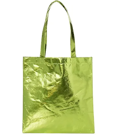 Liberty Bags FT003M Metallic Tote LIME GREEN front view