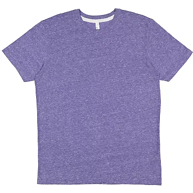 LA T 6991 Harborside Mélange T-Shirt in Purple melange front view