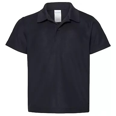 Gildan 45800B Performance® Youth Double Piqué Sp BLACK front view