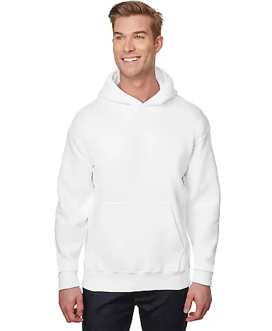 Gildan HF500 Hammer™ Fleece Hooded Sweatshirt in White front view