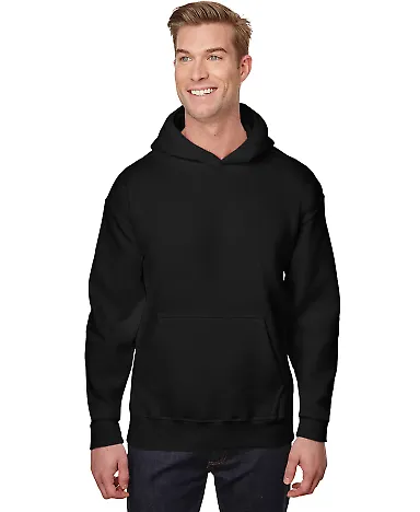 Gildan HF500 Hammer™ Fleece Hooded Sweatshirt in Black front view