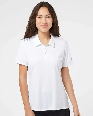 Adidas Golf Clothing A325 Women's 3-Stripes Should White/ Black front view