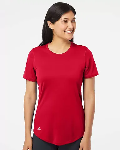 Adidas Golf Clothing A377 Women's Sport T-Shirt Power Red front view