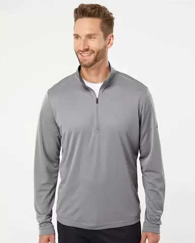 Adidas Golf Clothing A401 Lightweight Quarter-Zip  Grey Three front view