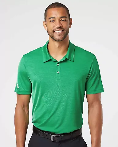 Adidas Golf Clothing A402 Mélange Sport Shirt Team Green Melange front view
