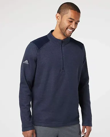Adidas Golf A463 Heathered Zip Pullover with Colorblocked Shoulders - From $45.46