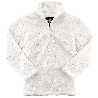 Boxercraft YQ10 Youth Sherpa Quarter-Zip Pullover Natural front view