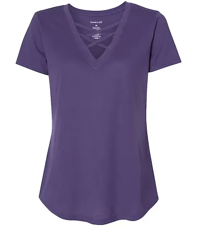 Boxercraft T27 Women’s Cage Front T-Shirt Purple front view