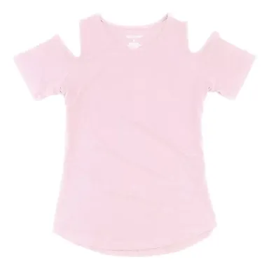 Boxercraft T32 Women's Cold Shoulder T-Shirt Pale Pink front view