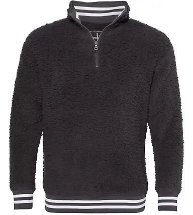 Boxercraft Q20 Varsity Sherpa Quarter-Zip Pullover Charcoal front view