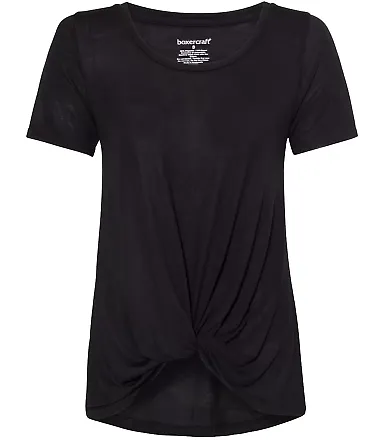 Boxercraft T52 Women's Twisted T-Shirt Black front view