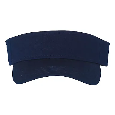 Champion Clothing CS4002 Washed Cotton Visor Navy front view