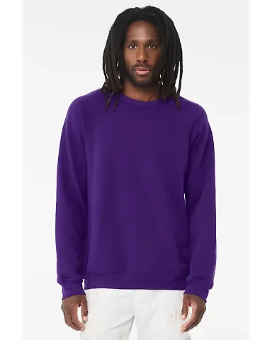 BELLA+CANVAS 3901 Unisex Sponge Fleece Sweatshirt in Team purple front view