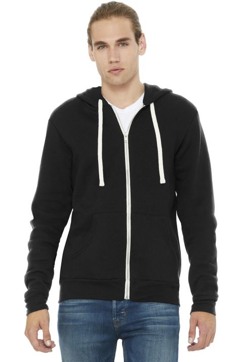 BELLA+CANVAS 3909 Unisex Tri-blend Sponge Fleece Z in Solid black triblend