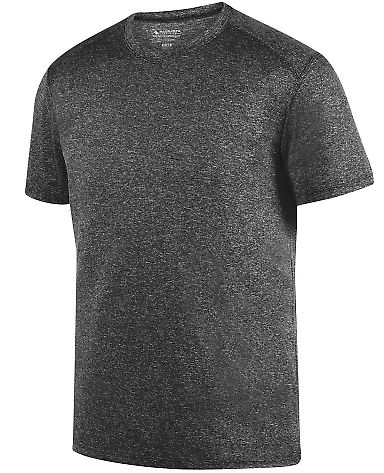 Augusta Sportswear 2801 Youth Kinergy Training T-S in Black heather front view