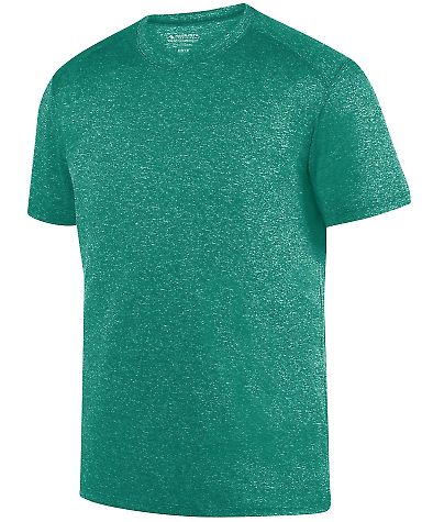 Augusta Sportswear 2801 Youth Kinergy Training T-S in Dark green heather front view
