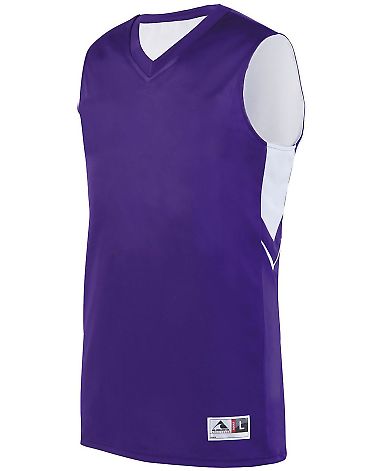 Augusta Sportswear 1166 Alley-Oop Reversible Jerse in Purple/ white front view