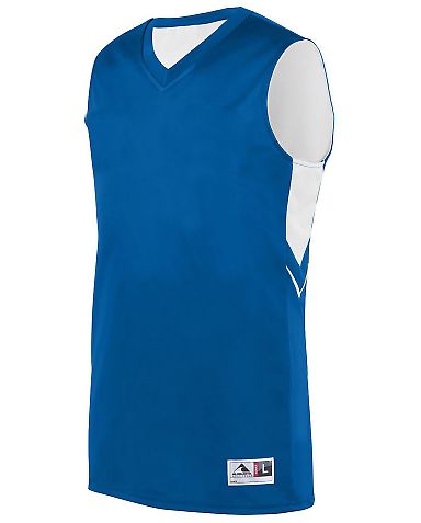 Augusta Sportswear 1166 Alley-Oop Reversible Jerse in Royal/ white front view