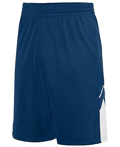 Augusta Sportswear 1169 Youth Alley-Oop Reversible in Navy/ white front view