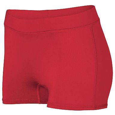 Augusta Sportswear 1233 Girls' Dare Shorts in Red front view