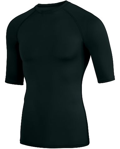 Augusta Sportswear 2606 Hyperform Compression Half in Black front view
