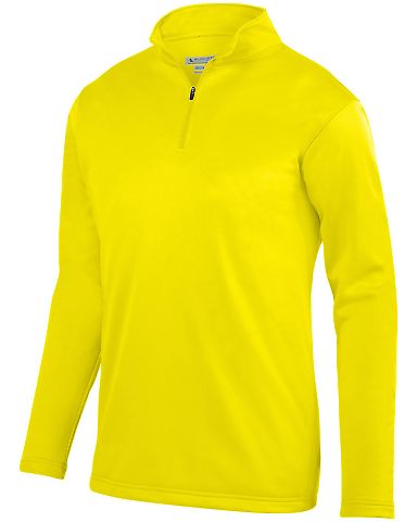 Augusta Sportswear 5507 Wicking Fleece Quarter-Zip in Power yellow front view