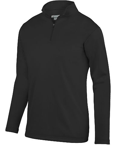 Augusta Sportswear 5508 Youth Wicking Fleece Pullo in Black front view