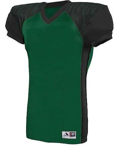 Augusta Sportswear 9576 Youth Zone Play Jersey in Dark green/ black/ dark green print front view