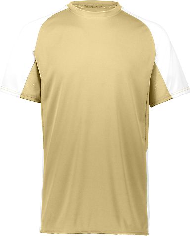 Augusta Sportswear 1517 Cutter Jersey in Vegas gold/ white front view
