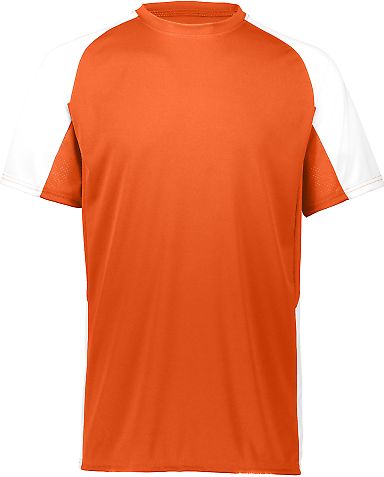 Augusta Sportswear 1517 Cutter Jersey in Orange/ white front view