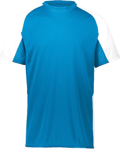 Augusta Sportswear 1517 Cutter Jersey in Power blue/ white front view