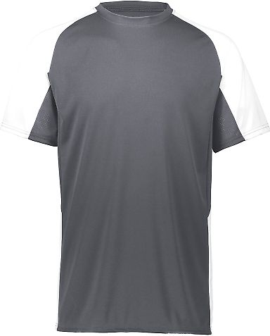 Augusta Sportswear 1517 Cutter Jersey in Graphite/ white front view