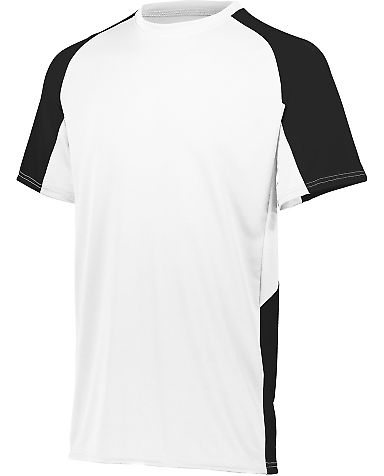 Augusta Sportswear 1518 Youth Cutter Jersey in White/ black front view