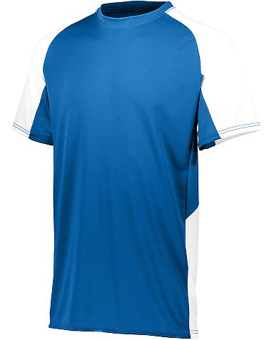 Augusta Sportswear 1518 Youth Cutter Jersey in Royal/ white front view