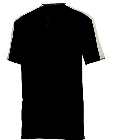 Augusta Sportswear 1557 Power Plus Jersey 2.0 in Black/ white/ silver grey front view