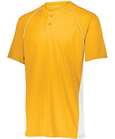 Augusta Sportswear 1561 Youth Limit Jersey in Gold/ white front view