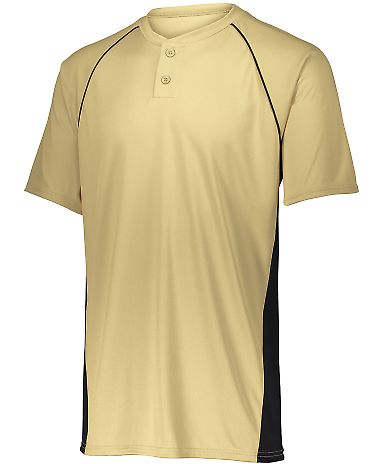 Augusta Sportswear 1561 Youth Limit Jersey in Vegas gold/ black front view