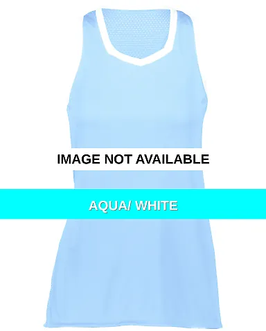Augusta Sportswear 1679 Girls Crosse Jersey Aqua/ White front view