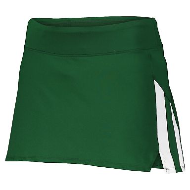 Augusta Sportswear 2440 Women's Full Force Skort in Dark green/ white front view
